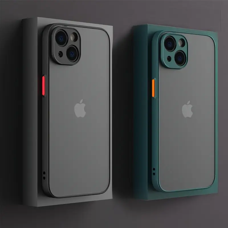 Luxury Shockproof Armor Matte Bumper Phone Case for iPhone